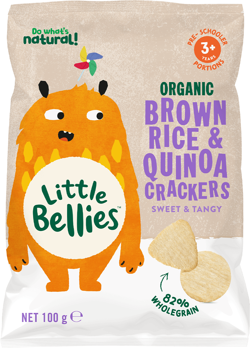 Little Bellies Organic Brown Rice & Quinoa Crackers Sweet & Tangy