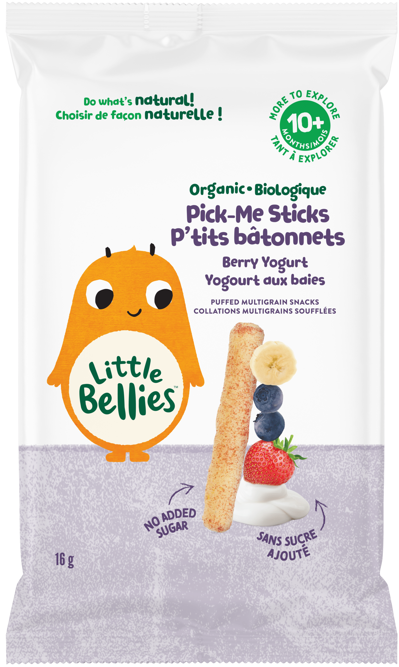 Organic Berry Yogurt Pick-Me Sticks